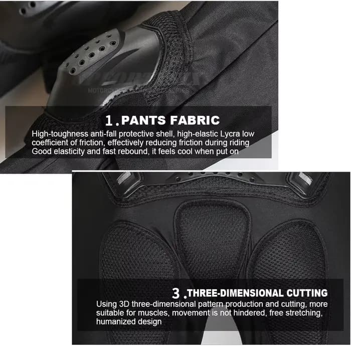 Pantalon d'armure de moto pour hommes
