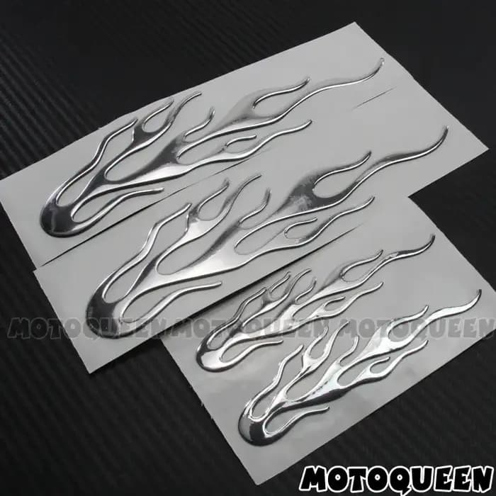 Autocollants 3D flamme feu moto PVC décalcomanies réservoir Pad casque coque vent côté couverture boîte décor pour Locom