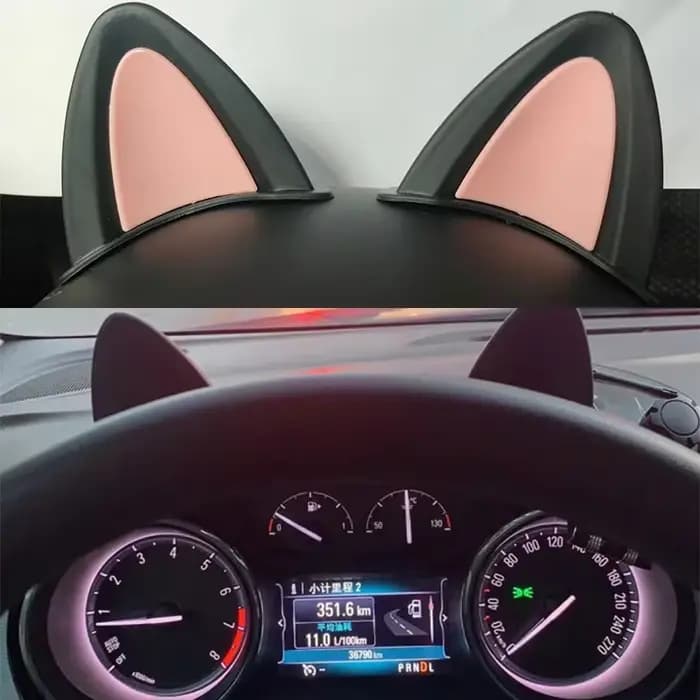 Casque de Moto Électrique avec Oreilles de Chat Mignon