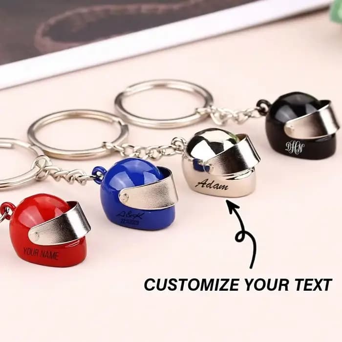 1 porte-clés personnalisé pour casque de moto, cadeau personnalisé pour motards, porte-clés « Ride S