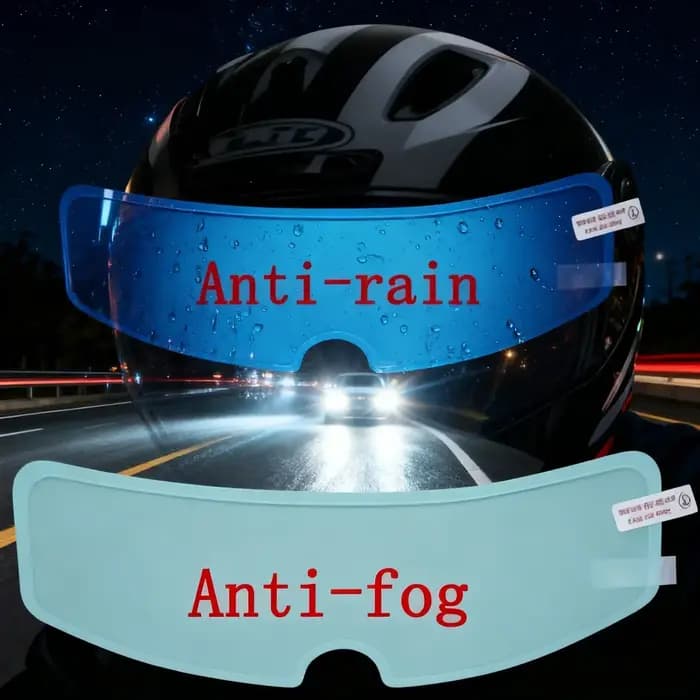Film anti-pluie et anti-buée pour casque de moto