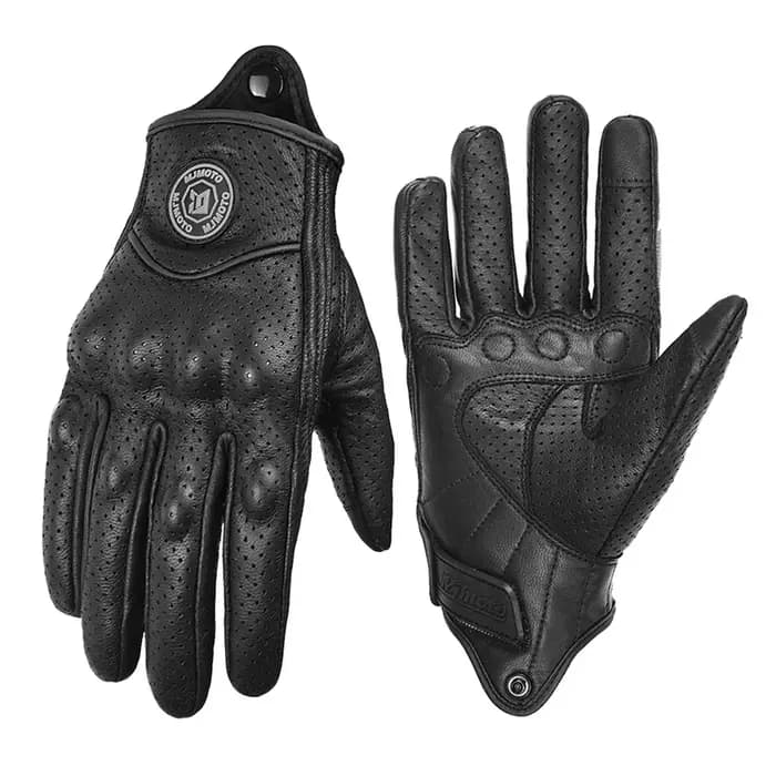 Gants de moto rétro jaunes