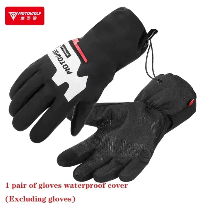 Gants de moto pour hommes et femmes, couverture imperméable, coupe-vent, chaud, accessoires de motar