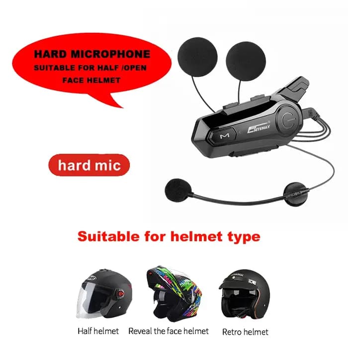 Casque de moto X1 Plus avec interphone BT5.3 800M