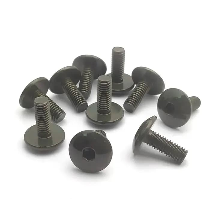 Boulon à vis hexagonale intérieure à grande tête ronde plate M6 6mm pour moto Scooter ATV cyclomoteur couvercle en plast