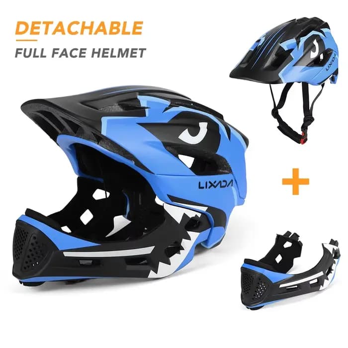 Casque de cyclisme VTT amovible pour enfants – Protection complète du visage pour la skateboard