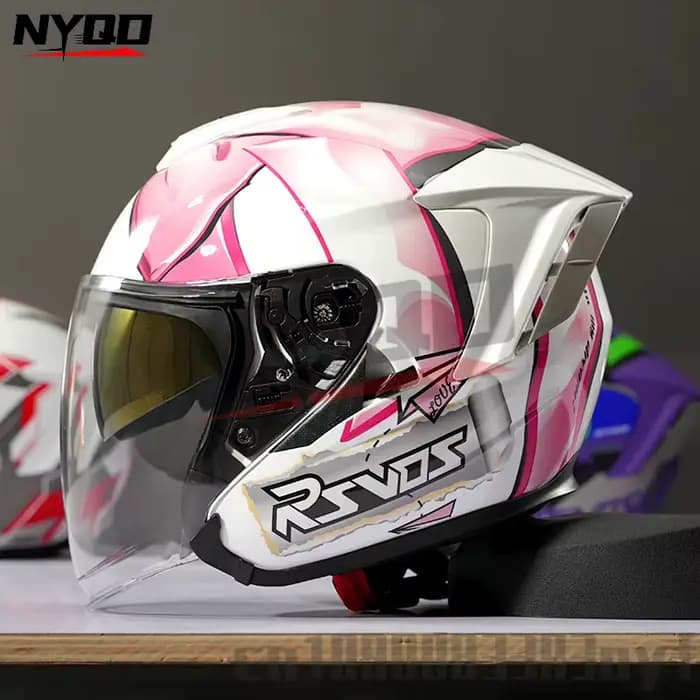 Casque de moto Ryzen pour homme et femme, demi-casque, 3/4, 138