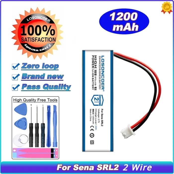 LObly COER-Batterie polymère pour casque Bluetooth Sena SRinj