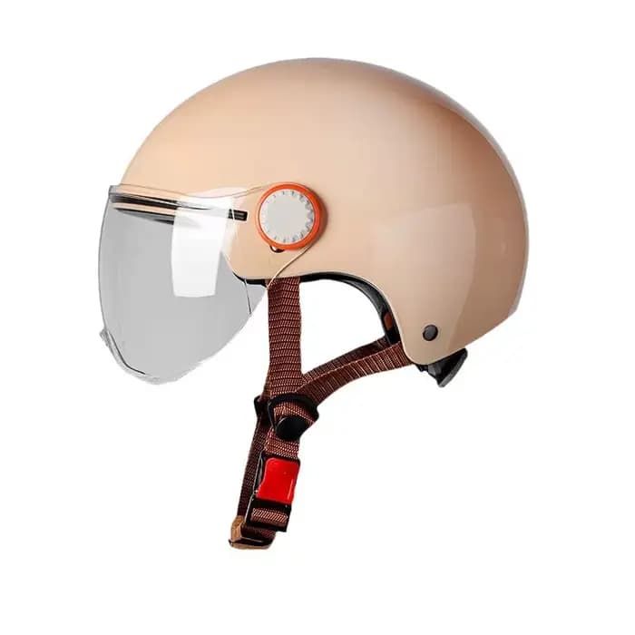 Casque de moto rétro à visière relevée pour hommes et femmes
