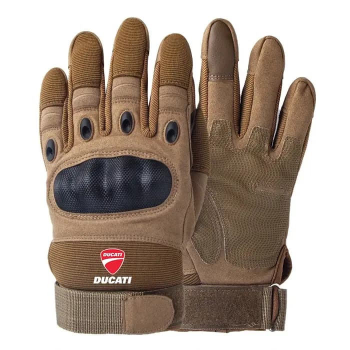 Gants de moto en cuir véritable pour hommes