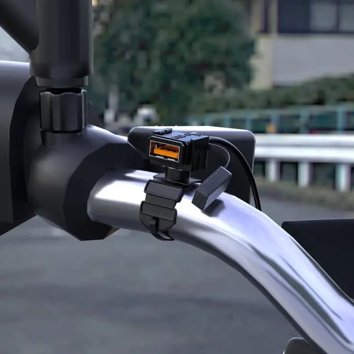 Chargeur de téléphone pour moto SAE, avec double/simple USB QC3.0, charge rapide, puce intelligente, dispositif de sécurité, équipement électronique pour moto