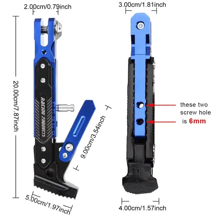 Nouveau béquille de moto, Support de stationnement, Support latéral de pied, support de béquille, ac