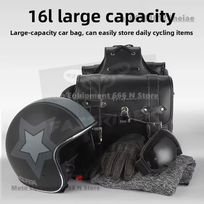 WEST BIKING – sacs de selle en cuir souple Vintage pour moto