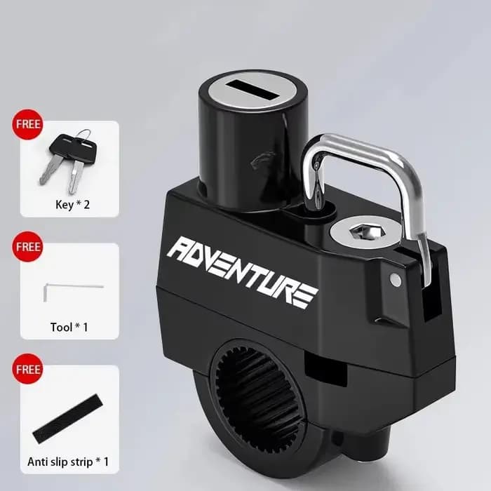 Serrure de casque de moto – Sécurité antivol avec 2 clés