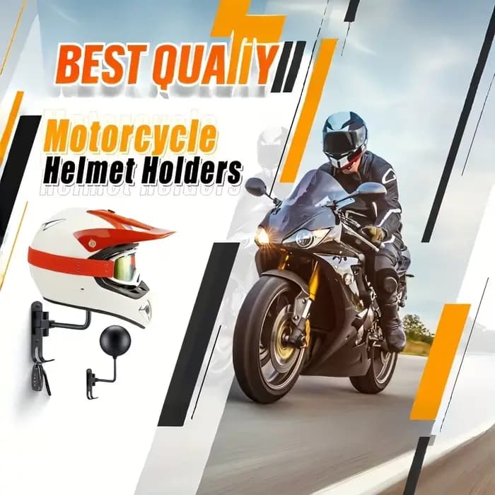 Porte-casque de moto étagère murale pivotante à 180° cintre pour casque et veste crochet en métal étagères