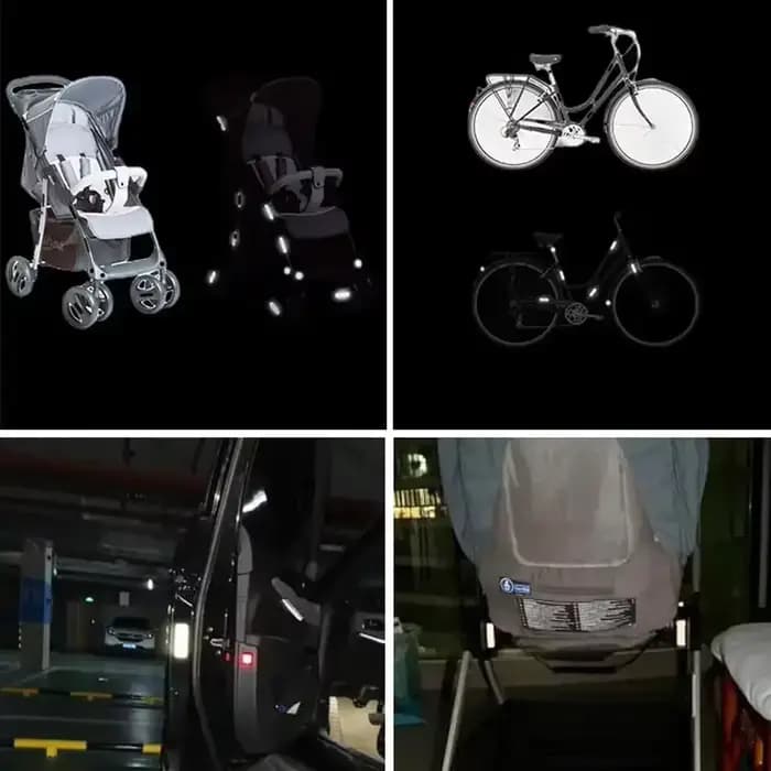 Autocollants réfléchissants noirs invisibles pour casques de moto