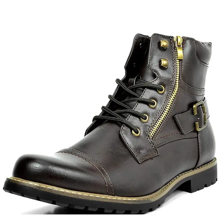 Bottes de moto vintage rétro pour hommes