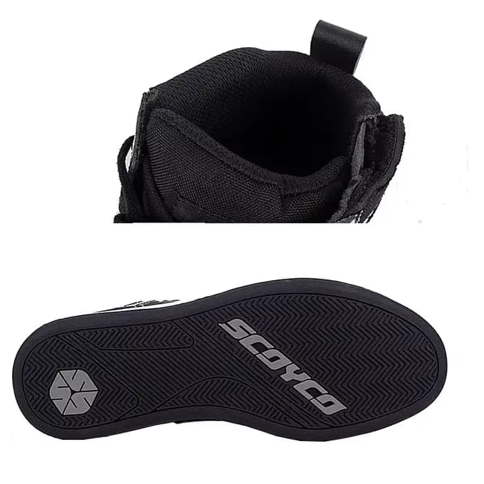 Bottes de moto pour hommes SCOYCO chaussures de motocross anti-collision résistantes à l'usure