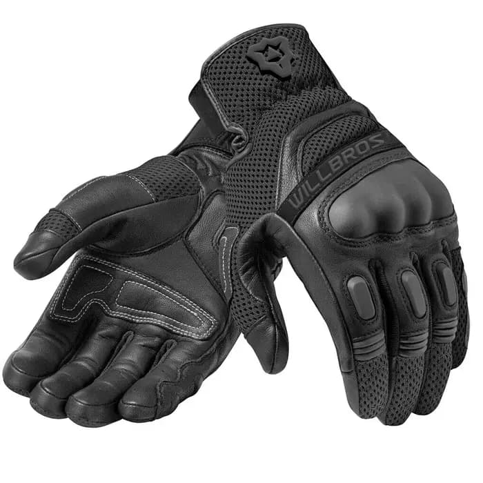 Gants de moto en cuir pour écran tactile