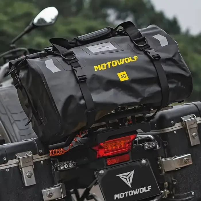 Sac arrière de moto étanche voyage en plein air bagages secs rouleau Pack sac 40/66 sac à dos de bag