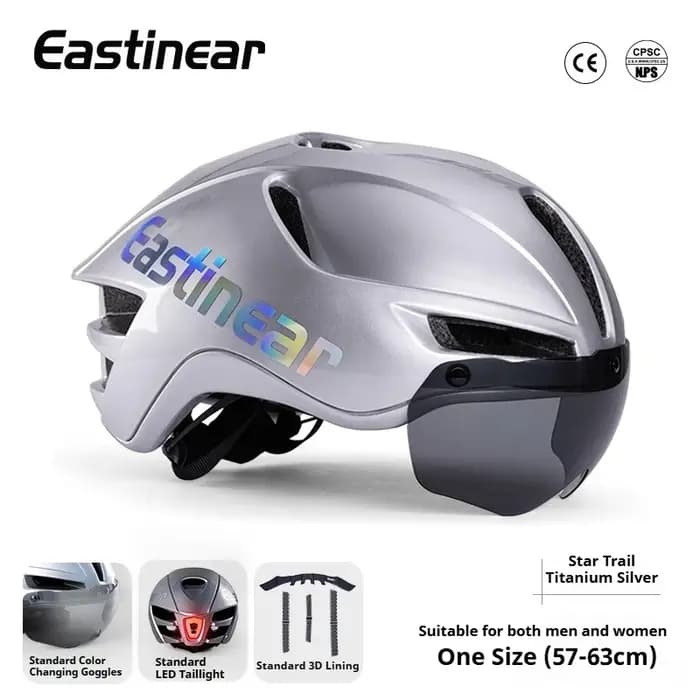 LUMDEER nouveau casque de vélo de course ultraléger Aero Road avec Led Casco hommes femmes changement de couleur lentille magnétique 3d doublure absorbant les chocs