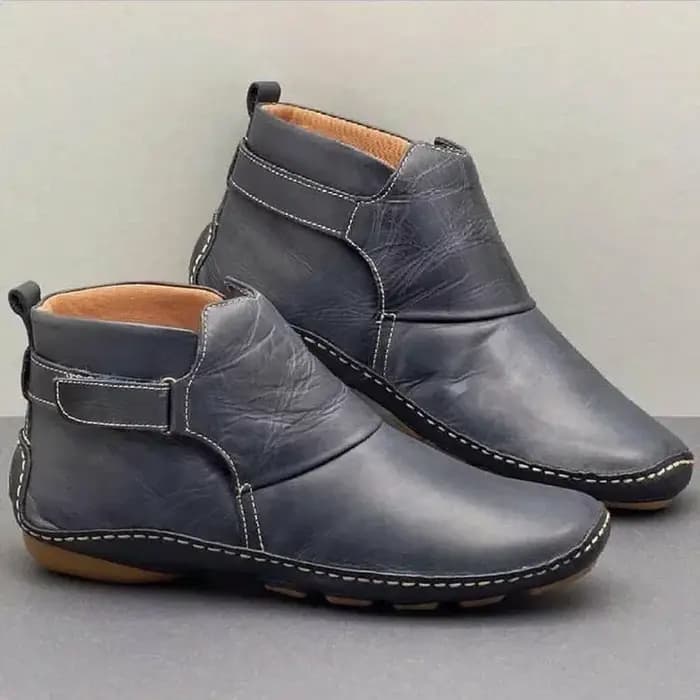 Bottes plates décontractées imperméables pour femmes 2026 – Bottines courtes souples pour l'automne