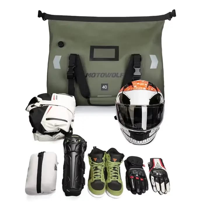 Sac arrière de moto étanche voyage en plein air bagages secs rouleau Pack sac 40/66 sac à dos de bag