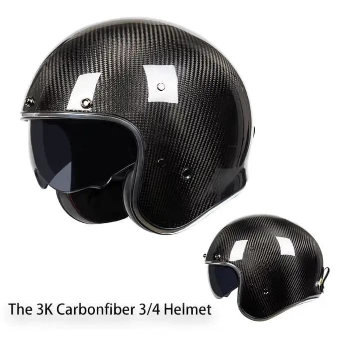 2025 Vintage adultes moto Jet casque visage ouvert 3/4
