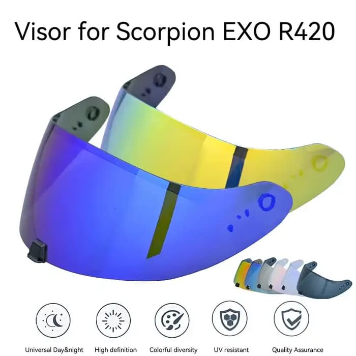 Capacete EXO-R420 casque visière bouclier lentille Anti-UV intégral Moto accessoires pour SCORPION Casco