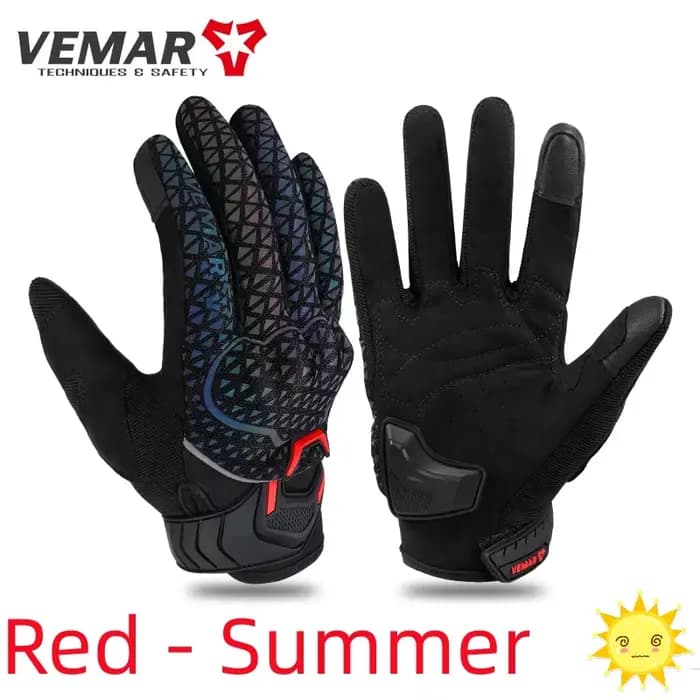 Gants de moto VEMAR, respirants pour l'été et imperméables pour l'hiver, chauds, compatibles avec le