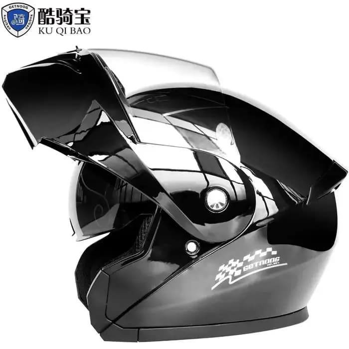 Kuqibao-Casque de moto électrique à double lentille