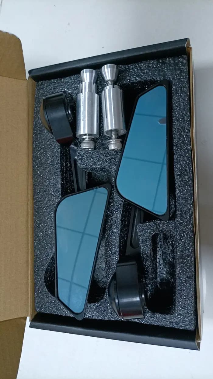 1 paire 7/8 "22mm moto barre en aluminium fin rétroviseur latéral universel