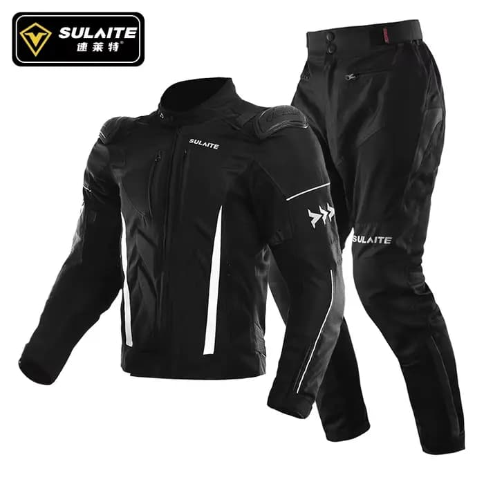 Ensemble de veste de moto respirante pour homme