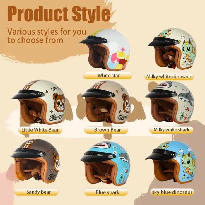 Enfants enfants casque Anti-chute quatre saisons Protection de sécurité enfant moto casques ouverts vélo enfant casque pour enfants