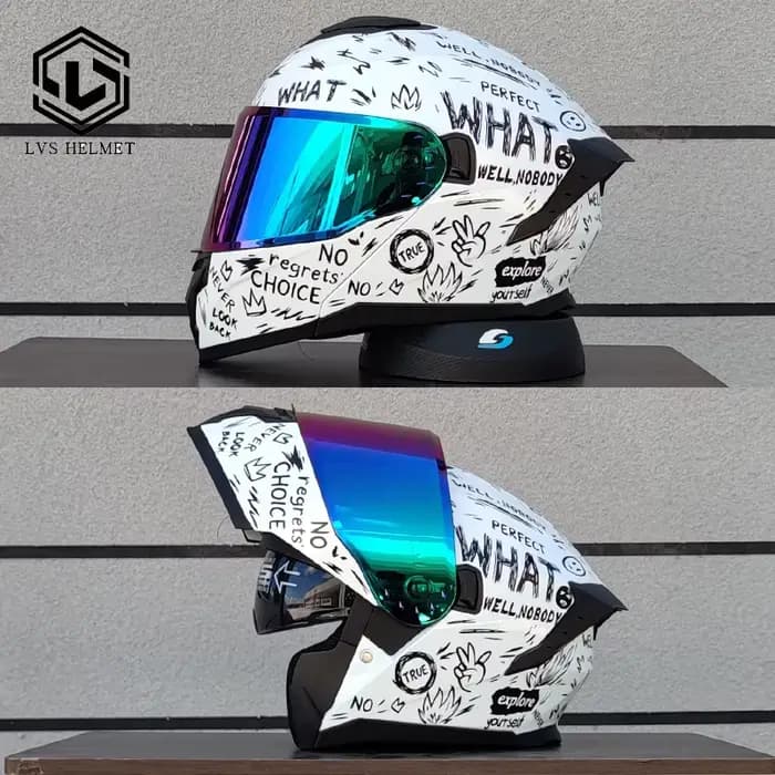LVS dernier casque de moto double lentille
