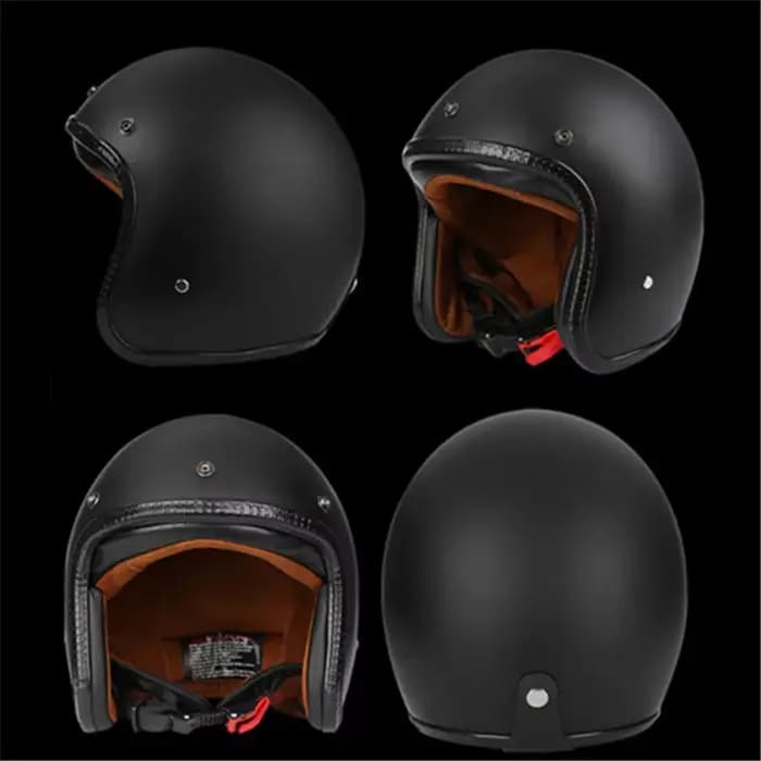 Casque Jet visage ouvert Moto Scooter personnalisé noir mat Capacete Cascos Para
