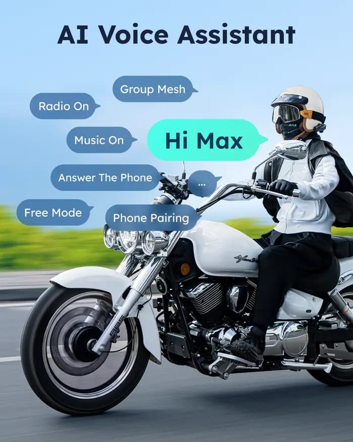 ASMAX S1 Bluetooth moto interphone 8 coureurs casque de Communication avec micro FM et ENC