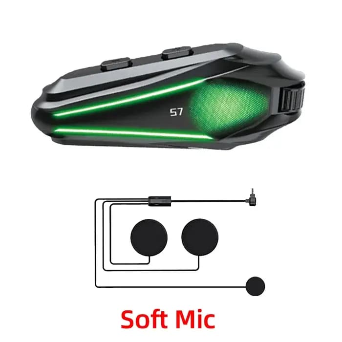 Casque de moto S7, casque d'écoute Bluetooth BT5.4