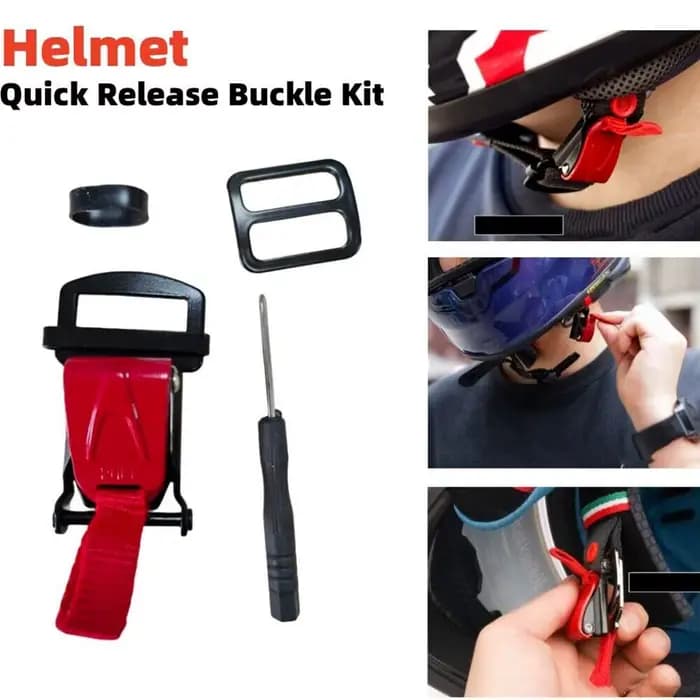 Clip de mentonnière flexible – Boucles de casque de moto