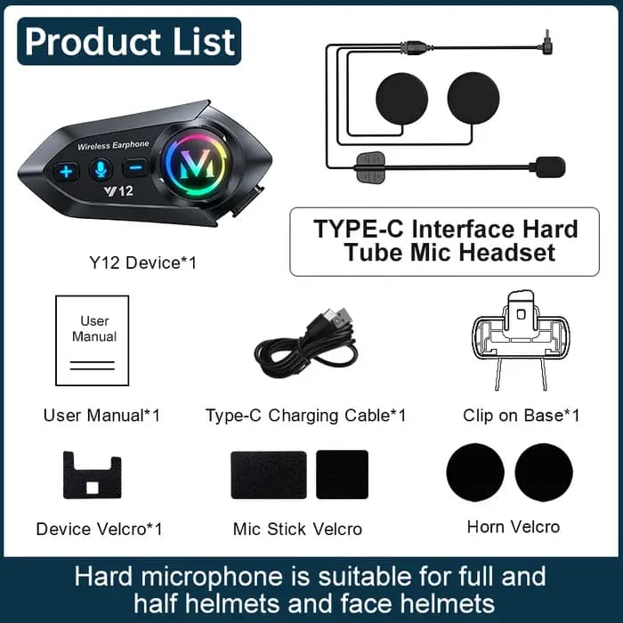 Casque de moto Bluetooth 5.4