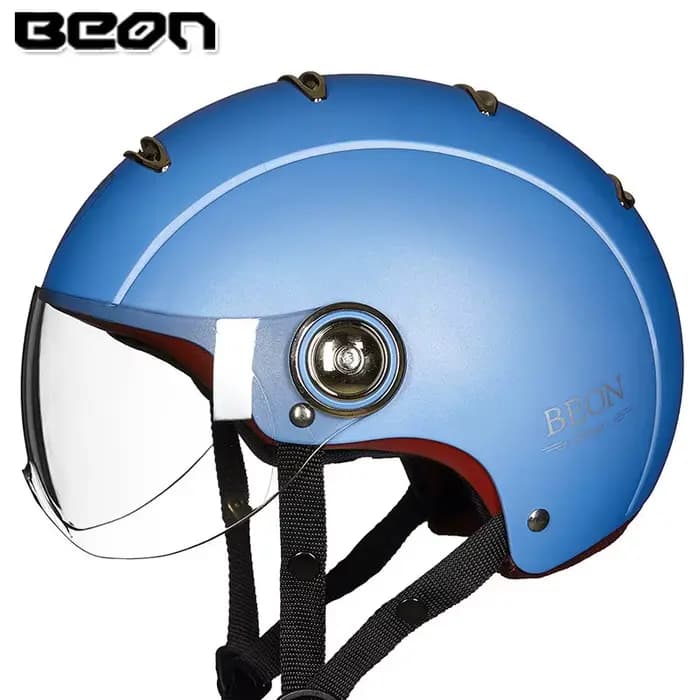 Casque de moto demi-face vintage BEON pour hommes et femmes