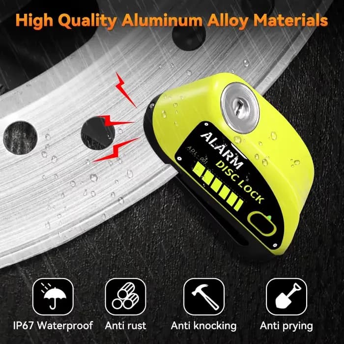 Extractme – serrures de frein à disque de moto, rechargeables, alarme antivol, verrouillage de disqu