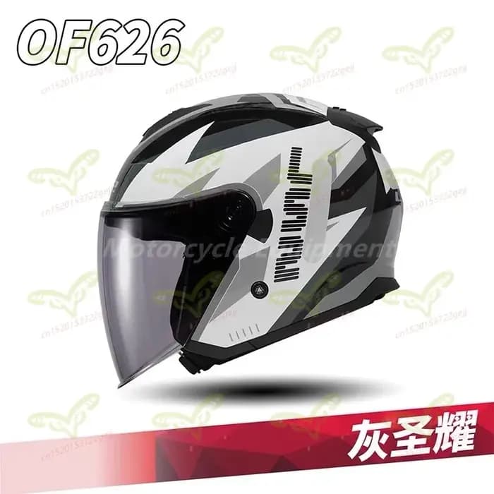 Casque moto demi-coque LS2 OF626 à double visière, toutes saisons, pour vélo électrique, course tout-terrain, casque de vélo électrique