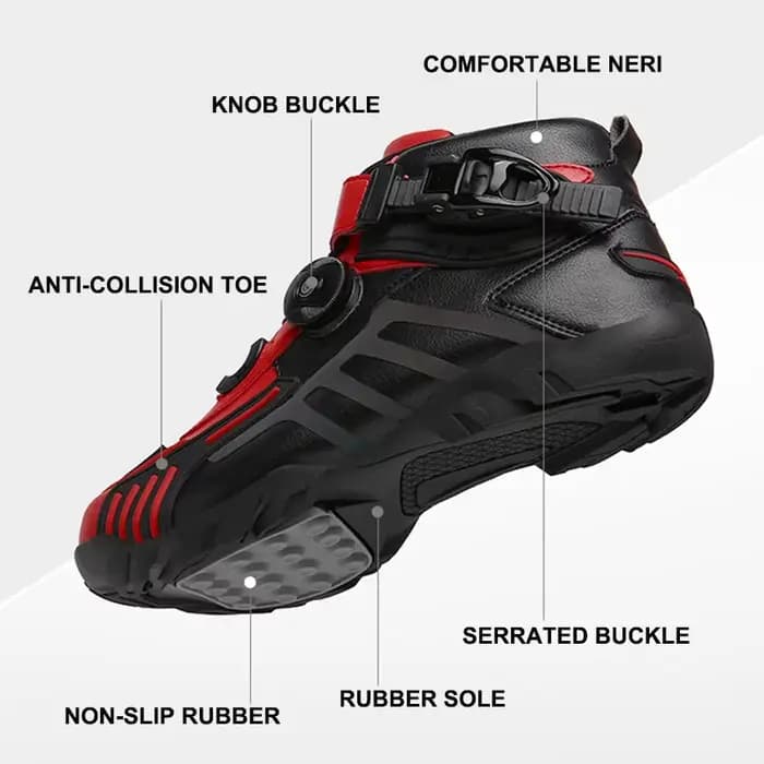  Homme moto bottes en plein air anti-dérapant Motocross course chaussures de sport hommes moto Protection botte hommes moto chaussures