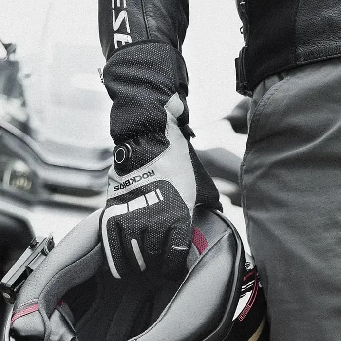 ROCKBROS gants de ski chauffants hommes femmes hiver moto écran tactile étanche Rechargeable 4000mAh batterie gants chauffants