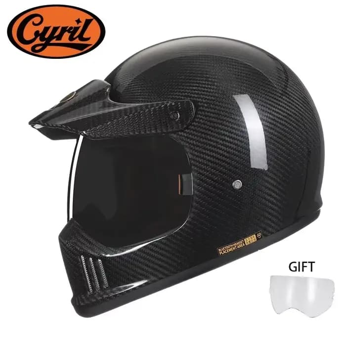 Casque de moto intégral léger en fibre de carbone pour hommes et femmes, homologué DOT Ece-R22/05, C