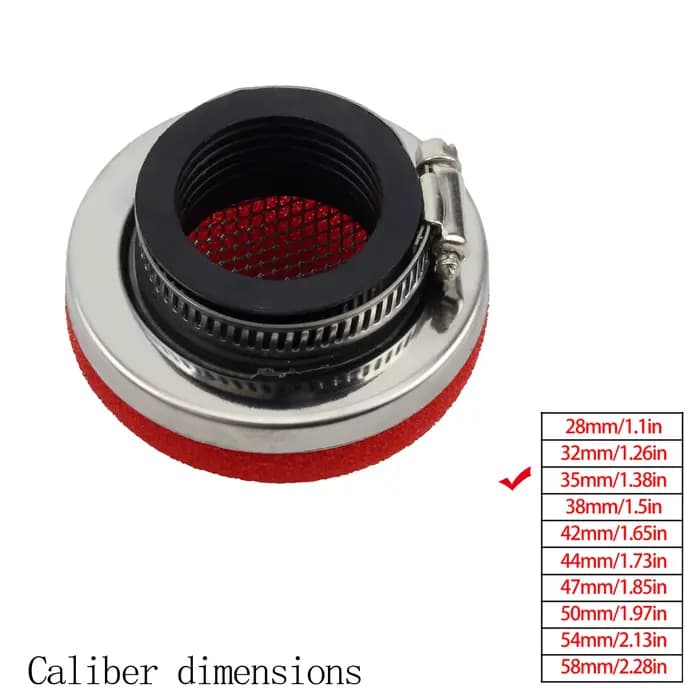 Moto 28 32 35 38 42 45 50 54 58 MM filtre à Air en mousse droite éponge nettoyant