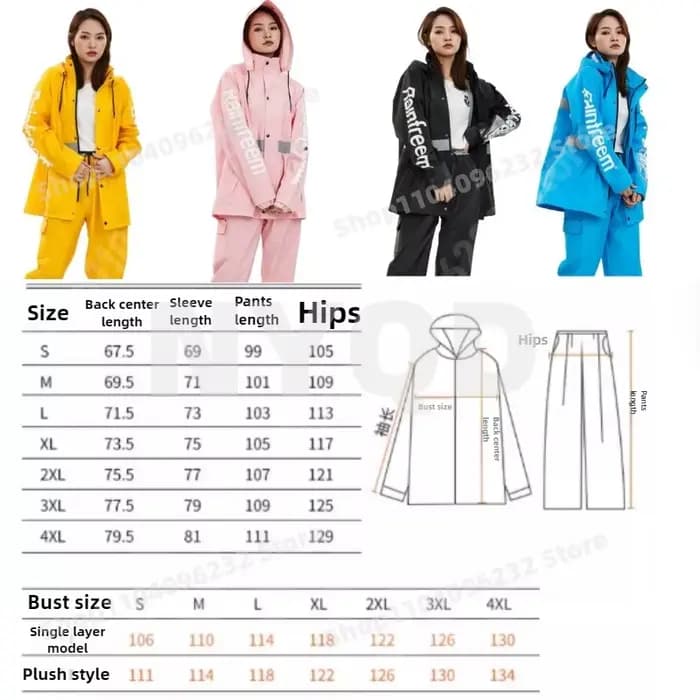 Imperméable d'équitation de moto imbibé de style en peluche