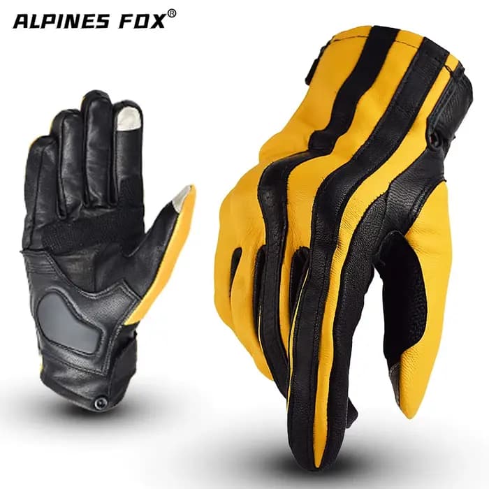Gants de Moto Vintage doigt complet équipement