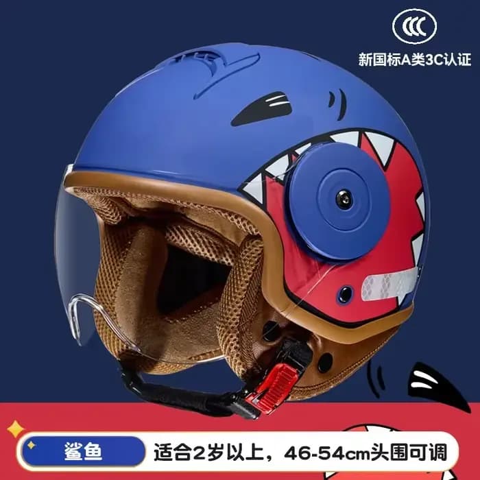 Casque enfant tendance pour les 3-12 ans, casque moto confortable avec dessin animé, casque de sécur